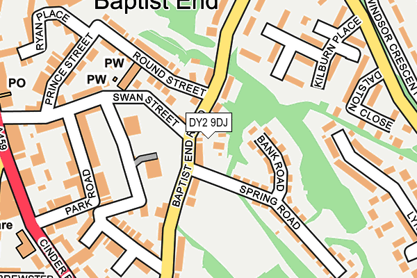 DY2 9DJ map - OS OpenMap – Local (Ordnance Survey)