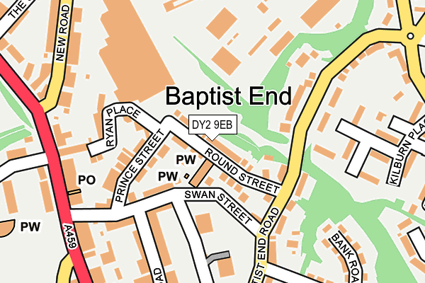 DY2 9EB map - OS OpenMap – Local (Ordnance Survey)