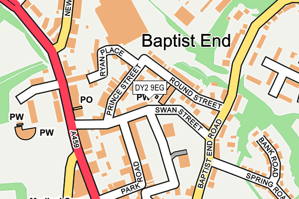 DY2 9EG map - OS OpenMap – Local (Ordnance Survey)
