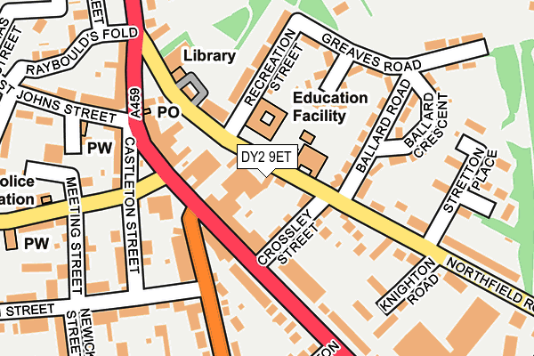 DY2 9ET map - OS OpenMap – Local (Ordnance Survey)
