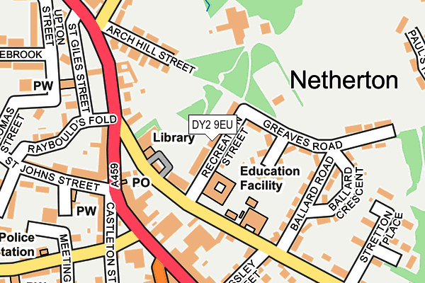 DY2 9EU map - OS OpenMap – Local (Ordnance Survey)
