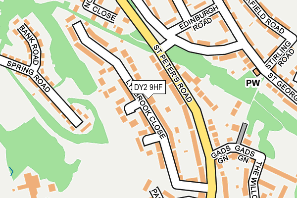 DY2 9HF map - OS OpenMap – Local (Ordnance Survey)