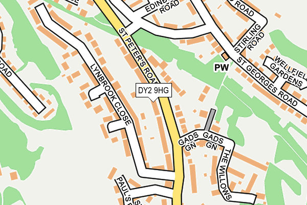 DY2 9HG map - OS OpenMap – Local (Ordnance Survey)