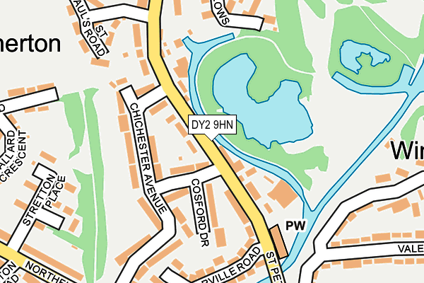 DY2 9HN map - OS OpenMap – Local (Ordnance Survey)