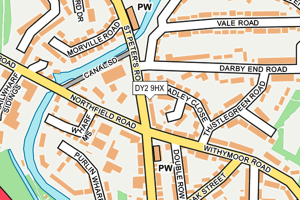 DY2 9HX map - OS OpenMap – Local (Ordnance Survey)
