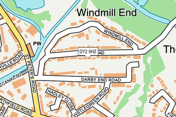 DY2 9HZ map - OS OpenMap – Local (Ordnance Survey)