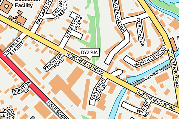 DY2 9JA map - OS OpenMap – Local (Ordnance Survey)
