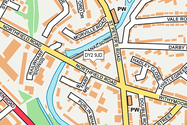 DY2 9JD map - OS OpenMap – Local (Ordnance Survey)