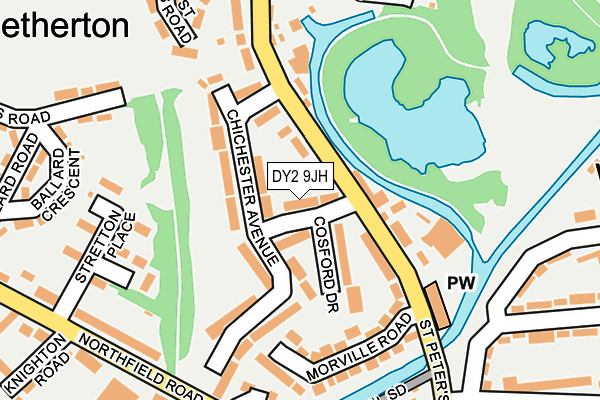 DY2 9JH map - OS OpenMap – Local (Ordnance Survey)