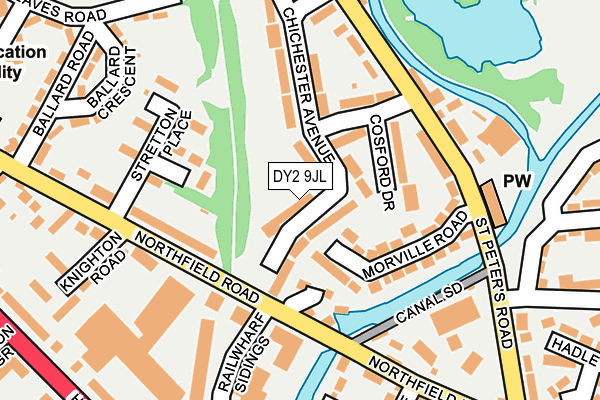 DY2 9JL map - OS OpenMap – Local (Ordnance Survey)