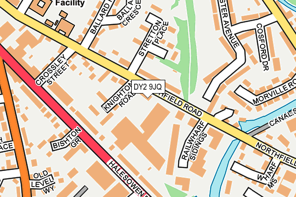 DY2 9JQ map - OS OpenMap – Local (Ordnance Survey)