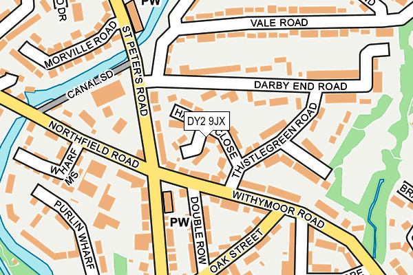 DY2 9JX map - OS OpenMap – Local (Ordnance Survey)