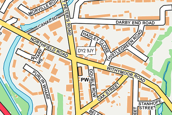 DY2 9JY map - OS OpenMap – Local (Ordnance Survey)