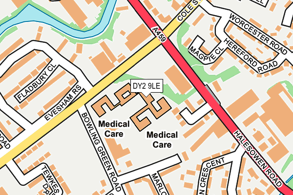 DY2 9LE map - OS OpenMap – Local (Ordnance Survey)