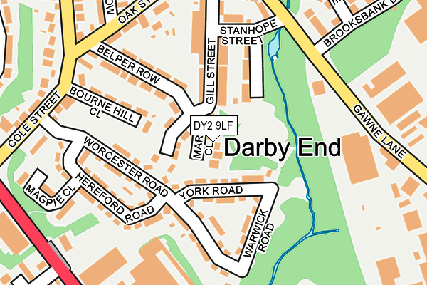 DY2 9LF map - OS OpenMap – Local (Ordnance Survey)