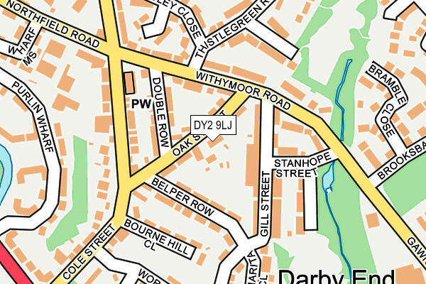 DY2 9LJ map - OS OpenMap – Local (Ordnance Survey)
