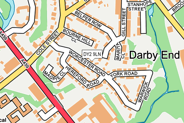 DY2 9LN map - OS OpenMap – Local (Ordnance Survey)