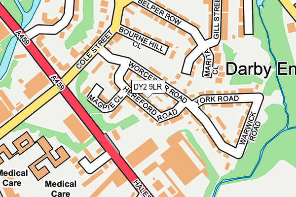 DY2 9LR map - OS OpenMap – Local (Ordnance Survey)