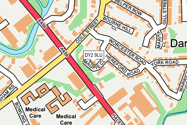 DY2 9LU map - OS OpenMap – Local (Ordnance Survey)