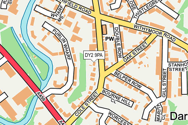 DY2 9PA map - OS OpenMap – Local (Ordnance Survey)