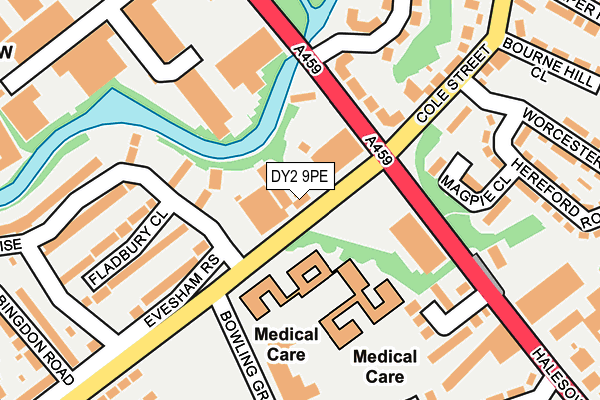 DY2 9PE map - OS OpenMap – Local (Ordnance Survey)