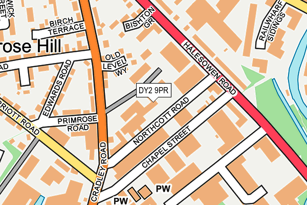 DY2 9PR map - OS OpenMap – Local (Ordnance Survey)