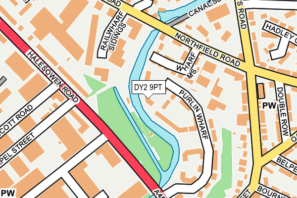 DY2 9PT map - OS OpenMap – Local (Ordnance Survey)