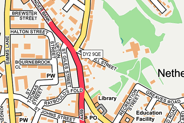 DY2 9QE map - OS OpenMap – Local (Ordnance Survey)