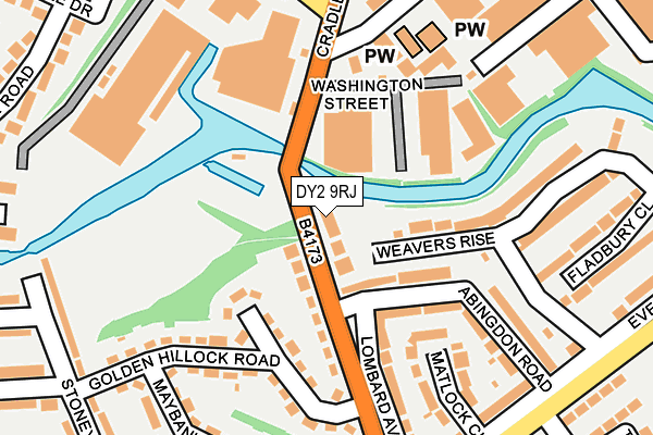 DY2 9RJ map - OS OpenMap – Local (Ordnance Survey)