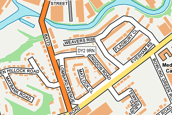 DY2 9RN map - OS OpenMap – Local (Ordnance Survey)
