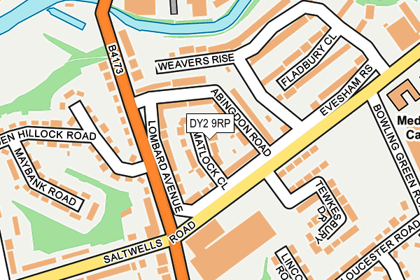 DY2 9RP map - OS OpenMap – Local (Ordnance Survey)