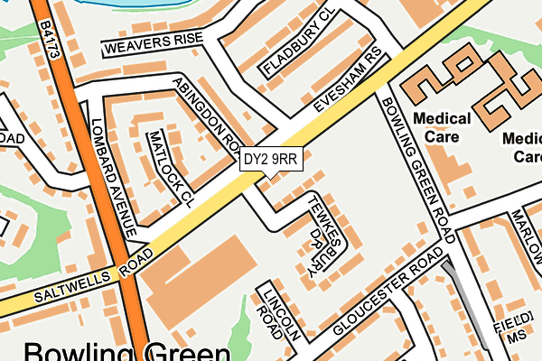 DY2 9RR map - OS OpenMap – Local (Ordnance Survey)