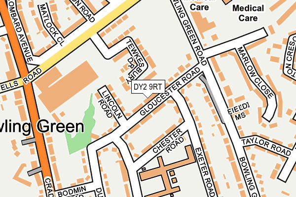DY2 9RT map - OS OpenMap – Local (Ordnance Survey)