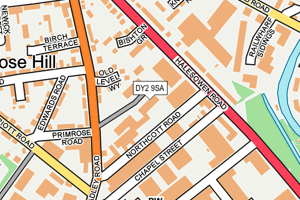 DY2 9SA map - OS OpenMap – Local (Ordnance Survey)