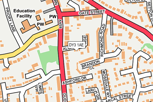 DY3 1AE map - OS OpenMap – Local (Ordnance Survey)