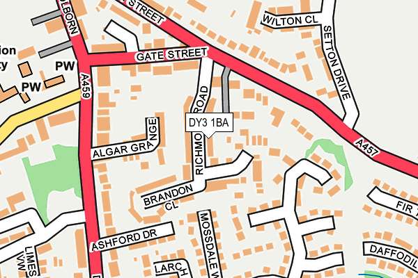 DY3 1BA map - OS OpenMap – Local (Ordnance Survey)