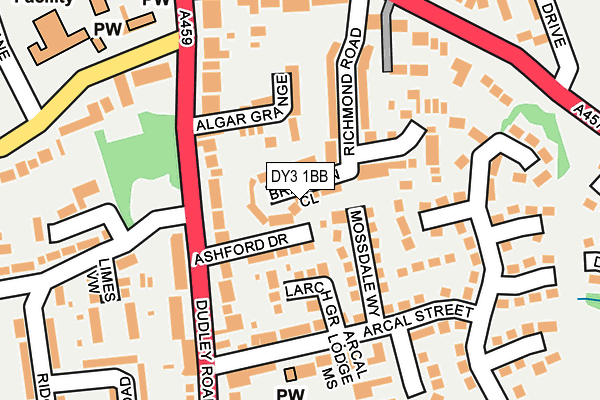 DY3 1BB map - OS OpenMap – Local (Ordnance Survey)