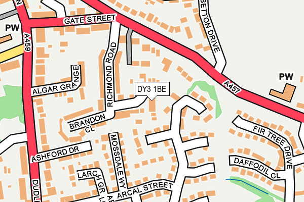 DY3 1BE map - OS OpenMap – Local (Ordnance Survey)