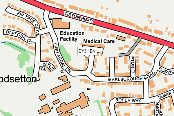 Map of WENFORD LTD at local scale