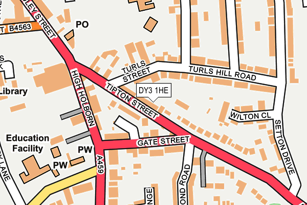 DY3 1HE map - OS OpenMap – Local (Ordnance Survey)