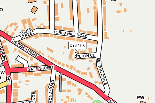 DY3 1HX map - OS OpenMap – Local (Ordnance Survey)