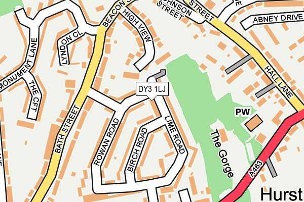 DY3 1LJ map - OS OpenMap – Local (Ordnance Survey)