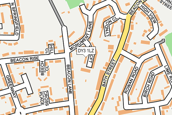 DY3 1LZ map - OS OpenMap – Local (Ordnance Survey)