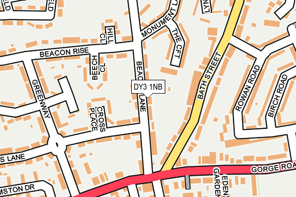 DY3 1NB map - OS OpenMap – Local (Ordnance Survey)