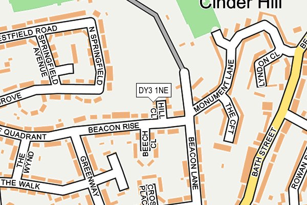 DY3 1NE map - OS OpenMap – Local (Ordnance Survey)