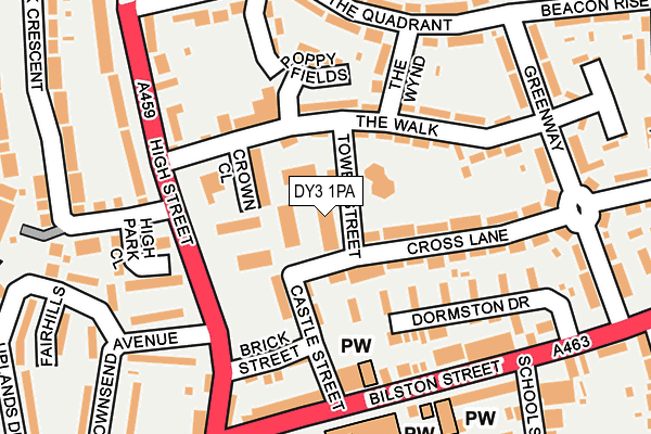 DY3 1PA map - OS OpenMap – Local (Ordnance Survey)