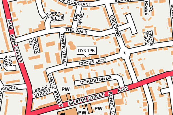 DY3 1PB map - OS OpenMap – Local (Ordnance Survey)
