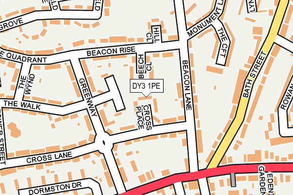DY3 1PE map - OS OpenMap – Local (Ordnance Survey)
