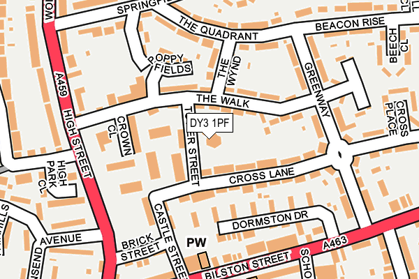 DY3 1PF map - OS OpenMap – Local (Ordnance Survey)