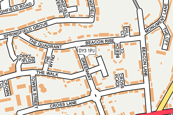 DY3 1PJ map - OS OpenMap – Local (Ordnance Survey)